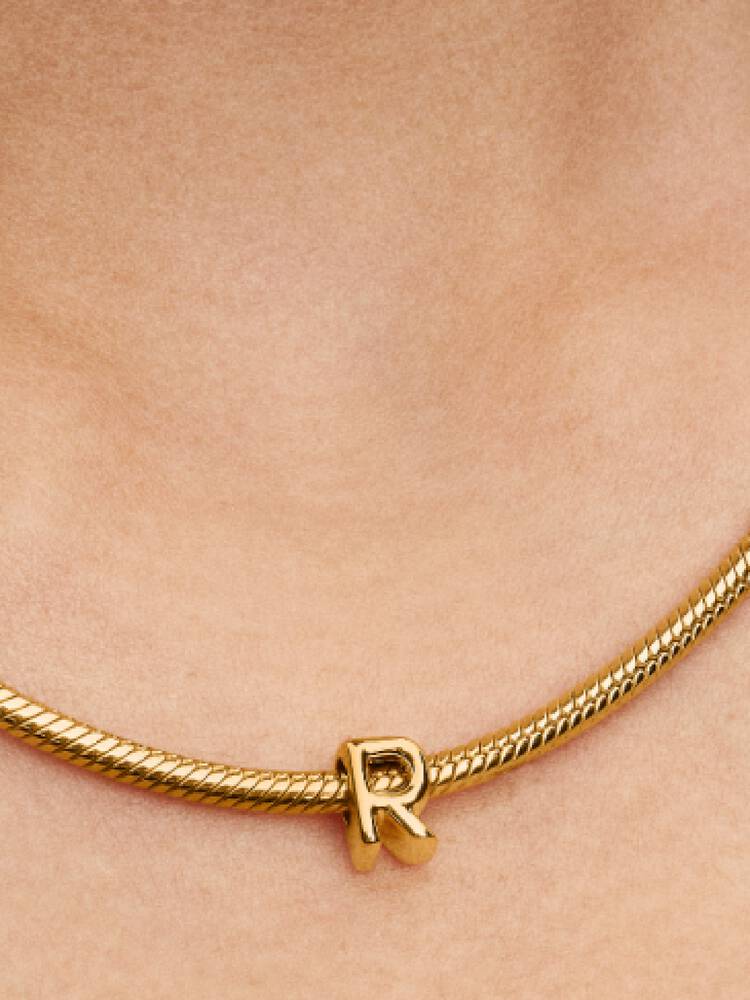 Pandora Letter R Alphabet Charm Gold