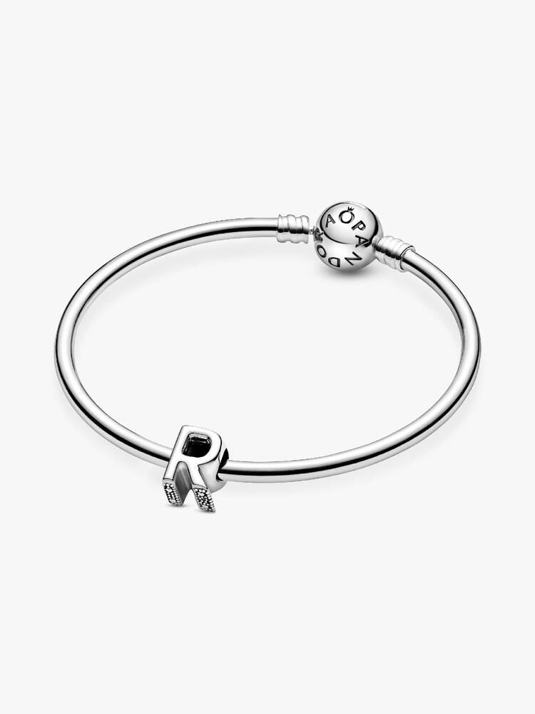 Pandora Letter R Alphabet Charm Silver