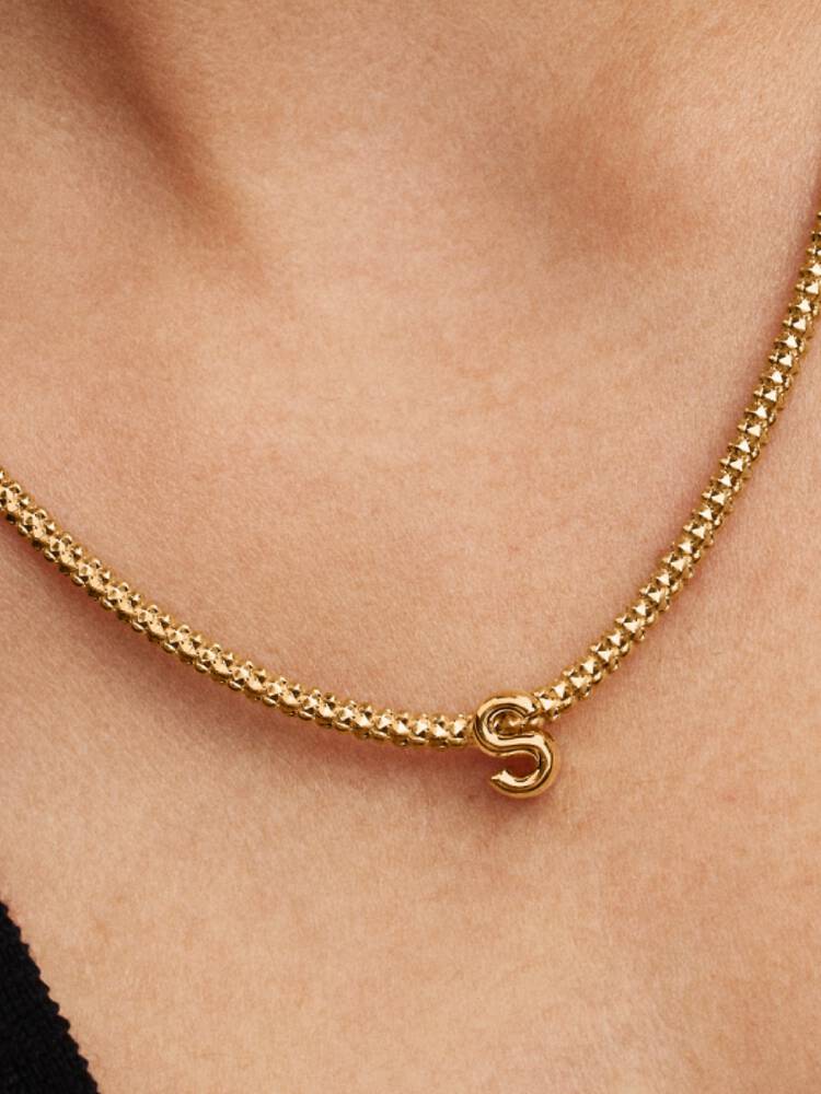 Pandora Letter S Alphabet Charm Gold