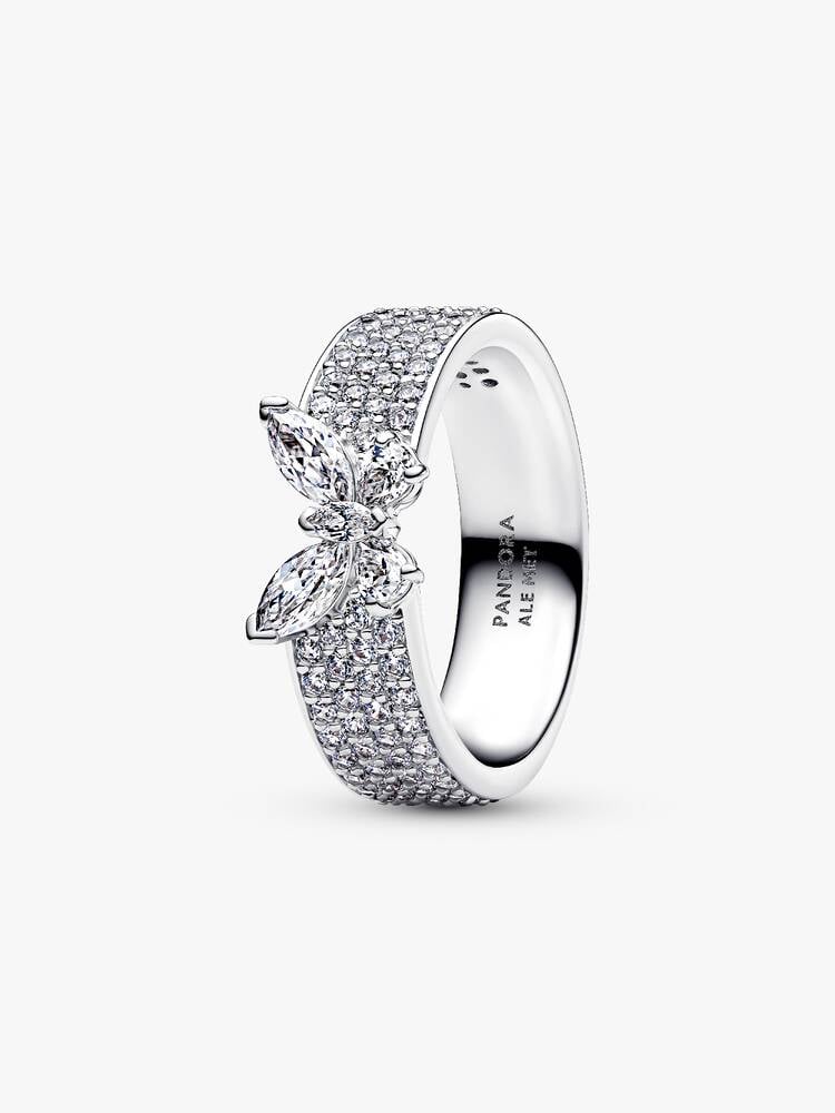 Pandora Sparkling Butterfly Bold Ring Silver