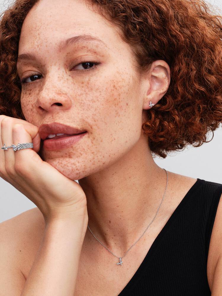 Pandora Sparkling Butterfly Bold Ring Silver