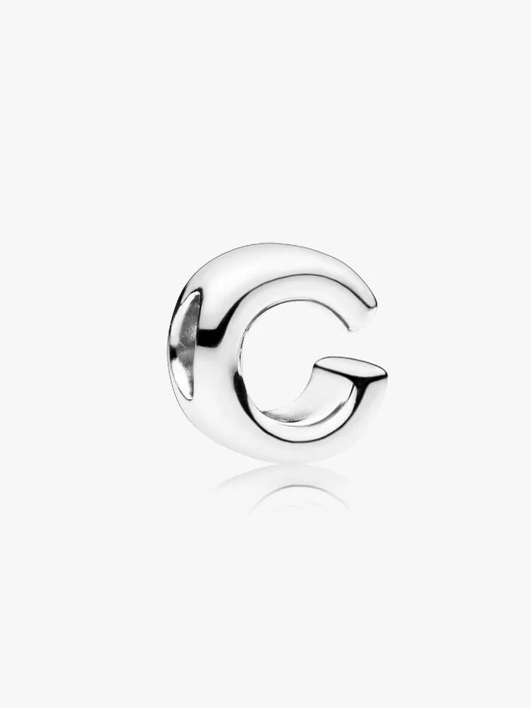 Pandora Letter C Alphabet Charm Silver
