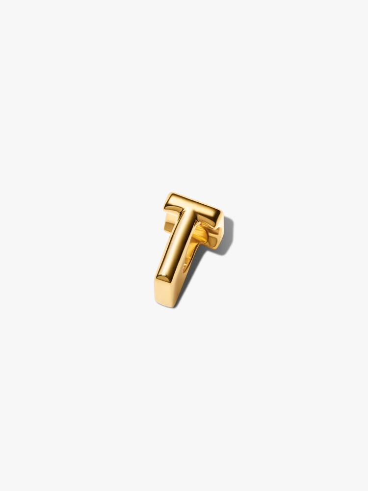 Pandora Letter T Alphabet Charm Gold