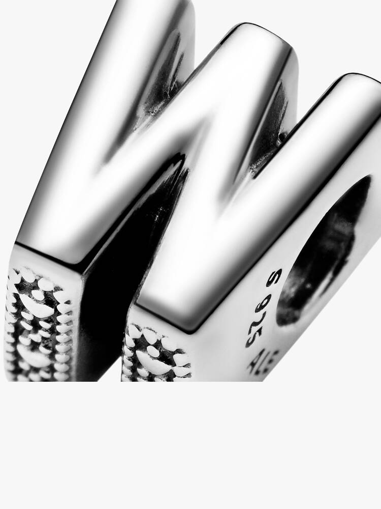 Pandora Letter W Alphabet Charm Silver