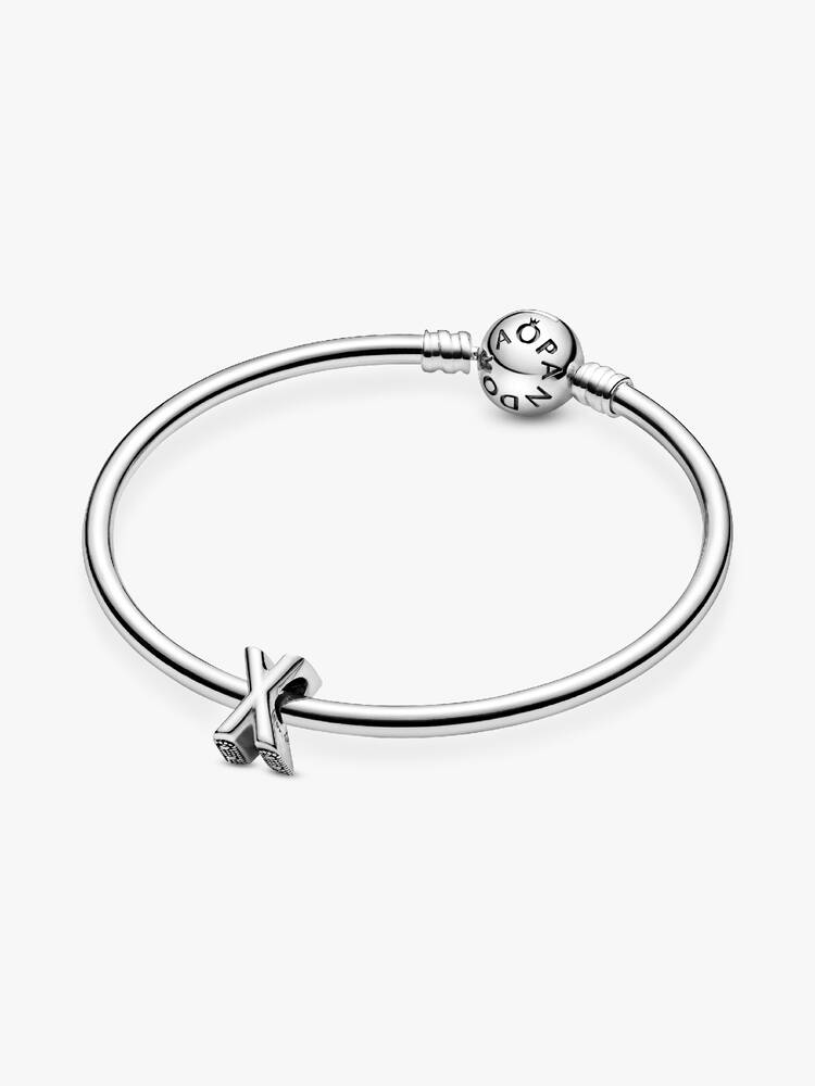 Pandora Letter X Alphabet Charm Silver