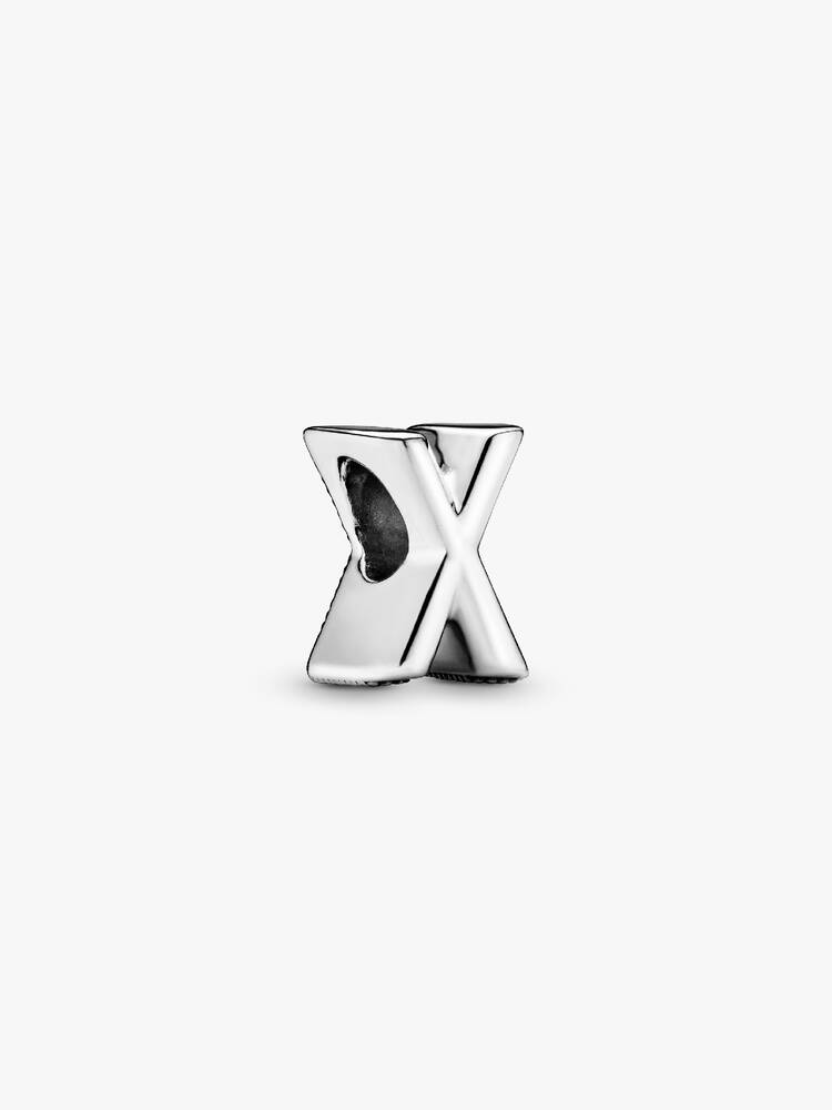 Pandora Letter X Alphabet Charm Silver