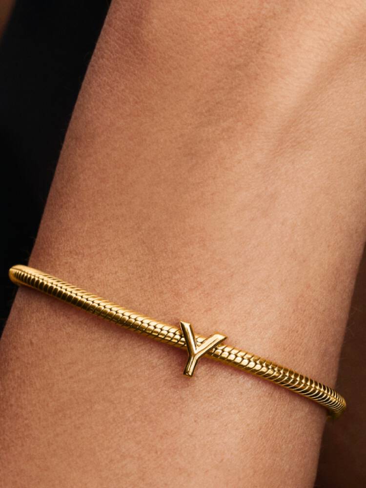 Pandora Letter Y Alphabet Charm Gold