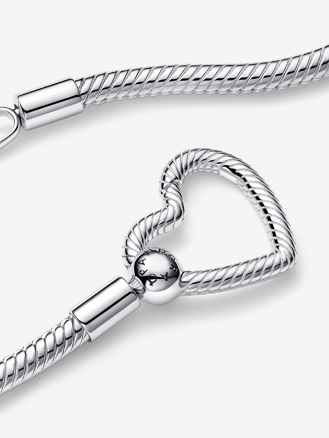 Heart Closure Snake Silver Chain Necklace